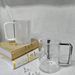 Design Judaica Binaural Cup the Traditional Display <b>Stand</b> for the Jewish Sabbath Passover Clear <b>Acrylic</b> Hand Washing Cup - Product Image 2
