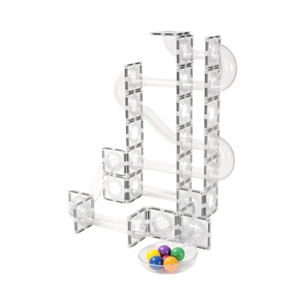 Jouets pour enfants en plastique abs transparent, 120 pièces, carreaux magnétiques mntl, voie de course, bloc de construction, course de marbre, livraison gratuite