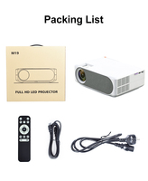Projecteur LED M19 1080P FHD Android, WIFI, 3D Home Cinéma pour Films et Affaires