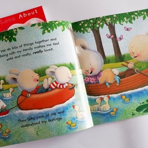 Serie di 18 Libri Illustrati in Inglese 'Im Feeling Love/Sad' con Coniglietto Mochi, Rilegatura Morbida, Gestione Emozionale EQ, Prodotti in Cina - Product Image 5