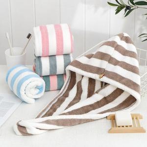Corail japonais épaissi, mignon, absorption d'eau, séchage rapide, <span class=keywords><strong>cheveux</strong></span> rayés, bonnet de bain/douche, serviettes en <span class=keywords><strong>microfibre</strong></span>, <span class=keywords><strong>cheveux</strong></span> - Product Image 3