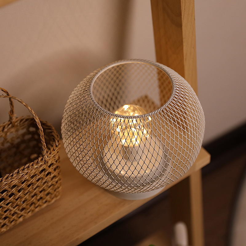 Modern LED Night Light Desk Lamp Switch Iron Black Metal Shade White Shade Living Room Decoration Smart Home Product