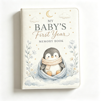 Livre de souvenirs personnalisé pour bébé, journal de la première année, carnet de souvenirs, cadeau de naissance
