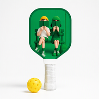 Mini raquette de pickleball amusante pour enfants, jeux de bureau, petite raquette, bord en TPU de 16 mm, article cadeau en vrac