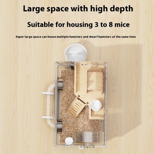 Hamster House Deluxe Hamster Cage Grand Espace Hamster Cage Transparent Pet Feeding Box Pet Home Supplies - Product Image 3