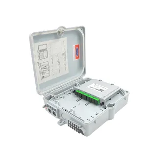 Kexint FTTH Indoor Outdoor Fiber Optical Distribution Box SC 12 Ports PC+ABS 8 Cores Wall Mounting