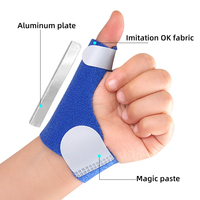 Attelle de pouce professionnelle respirante et souple pour enfants, avec bande en aluminium, soutien interne du pouce et fixation auto-agrippante pour les doigts