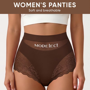 Lace Women's <b>Panties</b> Seamless Thin <b>Sexy</b> Underwear Cotton Crotch White Black Rose Red Brown W166 Nylon Knitting - Product Image 3