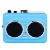 Enregistreur audio portable avec haut-parleurs intégrés, son stéréo de qualité usine, double haut-parleur, convertisseur cassette en MP3 et lecteur USB