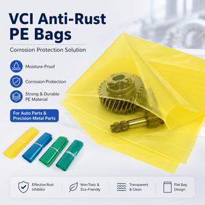 VCI Rostschutz Offene Flachbeutel aus Polyethylen Korrosionsbeständige Plastiktüten für Metall- und Hardwareverpackungen - Product Image 5