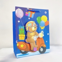 Sacs en papier de luxe pour bébés, classiques, avec estampage à chaud 3D, en carton ivoire, avec ruban et logo, pour emballage de chaussures, chaussettes, bougies, cadeaux, emballés en carton