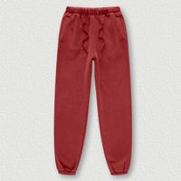 Celana Jogger Pria Trendy Edgy Vintage Berlapis Fleece, Celana Sweatpants Tebal Berbahan Brushed dengan Manset Elastis, Celana Streetwear