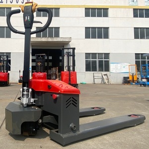 Transpaleta Eléctrica de 2 Toneladas y 1.5 Toneladas, Montacargas Hidráulico con Conducción a Pie y Carga por Cable, con Neumáticos de 180x50 y Placa de Acero de 4mm - Product Image 1