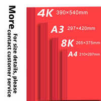 Papier cartonné rouge de qualité supérieure en pure pâte de bois, épais, double face, rouge chinois, format A4, pour bricolage, emballage cadeau, création artistique