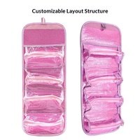 Trousse à crayons et stylos pliable 4-en-1 personnalisée pour enfants, en PVC, grande capacité, portable, imprimée UV, pour la peinture à l'aquarelle, avec fermeture