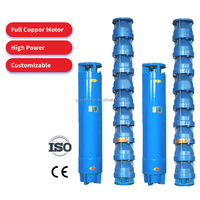 Pompe centrifuge submersible électrique en acier inoxydable haute pression pour puits profond, avec débit multiple, hauteur de refoulement de 50 mètres et sorties de 1.5, 2, 3, 4 pouces