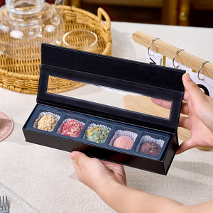 5 ngăn cửa sổ tráng bìa có thể tái chế sô cô la cứng nhắc làm bằng tay cao cấp Quà Tặng Ngày Valentine đóng cửa từ tính - Product Image 1