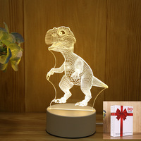 Lampe d'ambiance LED 3D en acrylique transfrontalière avec télécommande USB, logo personnalisable pour événements festifs et souvenirs