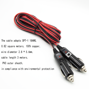 10A Car Cigar Converter Power Adapter Charger Custom Solar Sport Sky Cable 12V Male to Male <strong>Cigarette</strong> <strong>Lighter</strong> Plug - Product Image 5