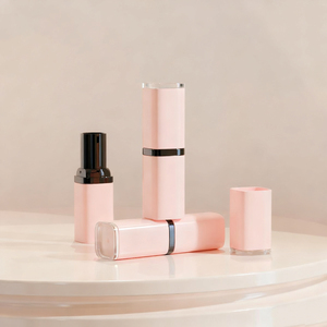 แท่งพลาสติกสีชมพูเปล่าพร้อมวงแหวนตรงกลางสำหรับลิปสติกคอนซีลเลอร์อายแชโดว์ไฮไลท์ - Product Image 4