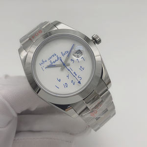 Pour ceux qui s'en soucient, <span class=keywords><strong>je</strong></span> suis déjà en retard sur cette montre analogique automatique mécanique étanche en acier inoxydable de 41 mm à monter soi-même avec alarme. - Product Image 1