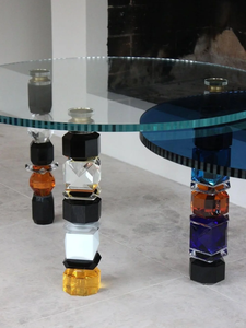 Tavolino da Caffè Moderno in Cristallo, Tavolino Laterale in <span class=keywords><strong>Vetro</strong></span> Tagliato Unico, Lussuoso ed Elegante Tavolino in Acrilico Trasparente per Soggiorno e Arredamento Casa - Product Image 6