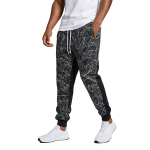 Pantalones Deportivos de Felpa para Hombre, Mezcla de Algodón/Poliéster Estampados, Cómodos, de Peso Medio, Ajuste Casual para Uso Diario, Gimnasio, Correr - Product Image 1