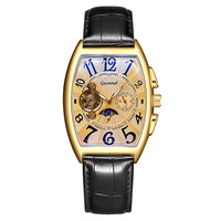 Montre mécanique de luxe pour homme GUCAMEL G065, entièrement automatique, tourbillon, réserve de marche, cadran en cristal saphir, bracelet en acier inoxydable