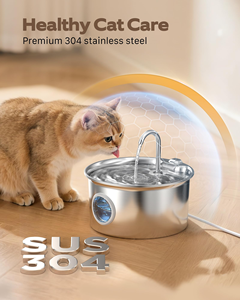 Bebedero Automático para Gatos de 2.2L, Fuente para Gatos de Acero Inoxidable, Ultrasilencioso y que Proporciona Agua Fresca, Fuente de Agua para Mascotas - Product Image 4