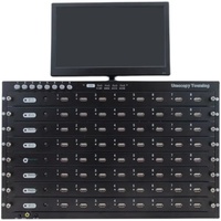 Mesin Pengganda Data SSD NVMe Youming M64U-H25, Alat Pengujian U Disk, Logam 120 Port, Alat Kloning dan Penyalin Data