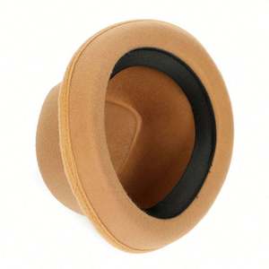 Sombrero Fedora para Hombre, Estilo Judío, Color Marrón Liso, Decorado con Cuerda, Precio de Fábrica - Product Image 3