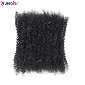 Originea 100% chưa qua chế biến tóc con ngườ<span class=keywords><strong>i</strong></span> mùa xuân afro Twist kinky xoăn số lượng lớn mua 50 gram cho micro Twist bện phần mở rộng tóc - Product Image 2