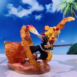 Demon Slayer Kimetsu No Yaiba Anime Figure Anjuro Gk Statue Scene Nine Pillars Resonance Flame Pillar <b>Military</b> <b>Toy</b> Plastic - Product Image 3