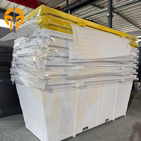 Nouvelle Tendance Conteneur à Déchets Mobile à Couvercle Ouvert Robuste pour Usine de Recyclage des Déchets