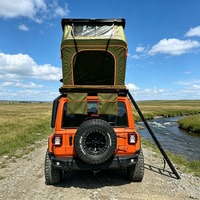 Tente de toit pour camping en plein air, installation facile, pour SUV, 4 personnes, type coquille, tente de toit à charnière en X, tente de toit pour voiture
