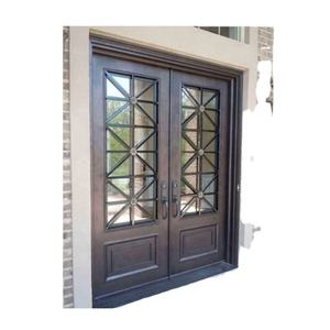 Sortie de secours moderne porte en acier porte de garage en fer maison porte d'entrée conception de gril à coupure thermique - Product Image 6