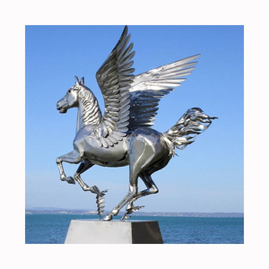 Sculpture abstraite de cerf en acier inoxydable soudé sur mesure, décoration extérieure pour <span class=keywords><strong>jardin</strong></span>, maison, parc urbain, statue d'animal en métal, finition polie miroir - Product Image 4