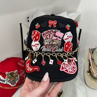 Patch brodé sur mesure en polyester avec motif d'ours de dessin animé, thermocollant, pour accessoires vestimentaires