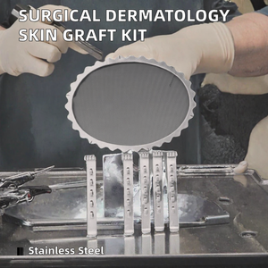 Kit d'instruments chirurgicaux en acier inoxydable pour dermatologie, avec couteau manuel pour greffe de peau, Classe I Médical - Product Image 2