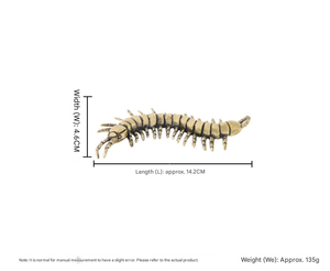 Decorazione da Scrivania in Metallo Stile Cinese Antico, Centopiedi in Ottone Fatto a Mano con Incisioni, Regalo Natalizio - Product Image 6