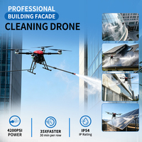 Drone Pembersih Jendela Kaca Gedung Eksterior Operasi Efisien Tersedia OEM