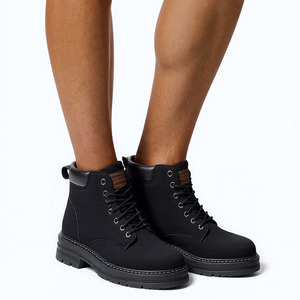 Chất Lượng Cao Hợp Thời Trang Người Đàn Ông Cao Top Giày Thời Trang Phụ Nữ PU Da Unisex Khởi Động - Product Image 6