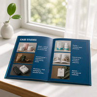 Service d'impression économique de catalogues, brochures et dépliants A5 en papier couché avec logo personnalisé pour entreprises, fabriqué au Jiangsu