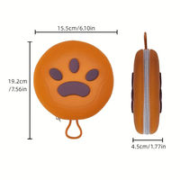 Bols pliables 2 en 1 en silicone pour chien et chat, pliables, 600 ml, plats ronds pour nourriture et eau, portables, pour voyages, entraînement en plein air