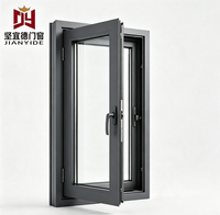Ventana Abatible de Aluminio con Rotura de Puente Térmico de Alto Rendimiento, Resistente al Viento, Impermeable y de Ahorro Energético para el Hogar