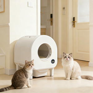 Produits intelligents pour animaux de compagnie, directement de l'usine : litière automatique pour chat Gato, grande capacité, facile à nettoyer - Product Image 1