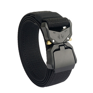 Jukmo 3.8cm <b>Elastic</b> Tactical Waist <b>Belt</b> Nylon Canvas Alloy Buckle Men's Pants <b>Belt</b> - Product Image 5