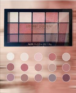 พาเลทอายแชโดว์เครื่องสำอาง15สีอายแชโดว์แบบวีแกนธรรมชาติออกแบบโลโก้ได้ตามต้องการ - Product Image 2