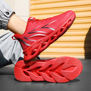 Chaussures de sport décontractées pour hommes, confortables, à lacets, pour un usage quotidien, pour les jeux de ball, style sportif, couleurs unies, motifs rayés, tige en tissu - Product Image 6