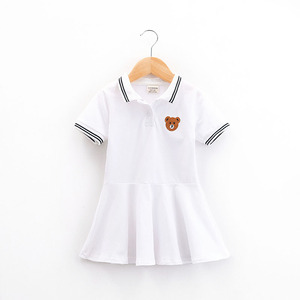 En stock – Nouvelle robe d'été en coton pour bébé fille, col rond, motif floral brodé, longueur genou, manches courtes - Product Image 2
